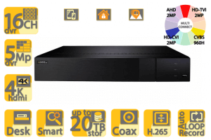 16 Ch QTH167 SUPER-HD DVR