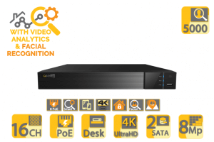 16 Ch QVN3316P-2 AI-NVR 8 POE