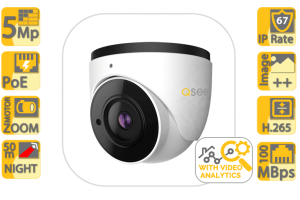 5MP QVP55DSA MotorZoom Dome with Analytics
