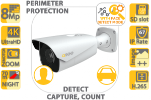 8MP QVP83BELA AI Perimeter Protection Bullet