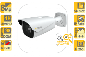 8MP QVP83BSA MotorZoom Bullet with Analytics