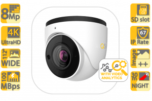 8MP QVP84DS Dome with Analytics